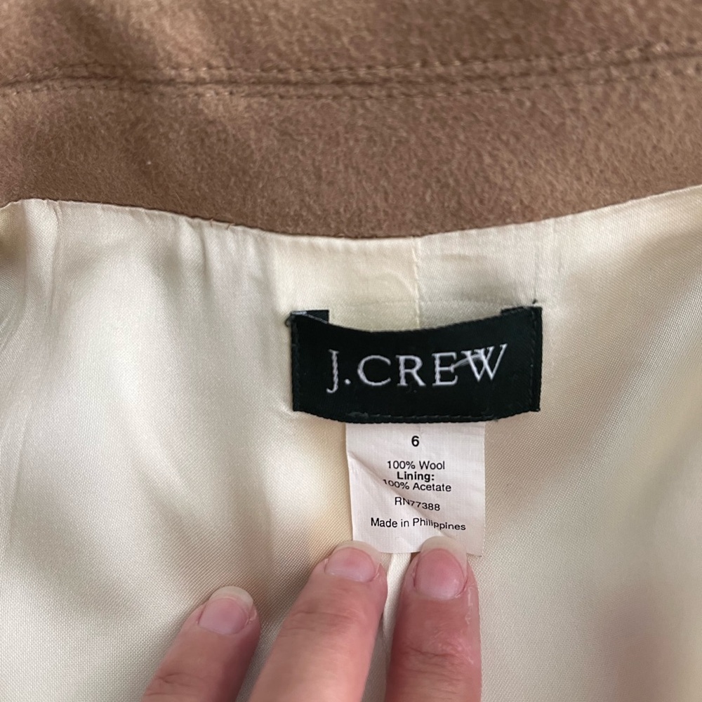 J. Crew Camel Wool Long Coat - Picture 7 of 7